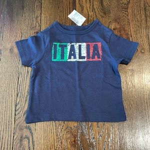 NWT the Children’s Place “Italia” baby boy T-shirt. Size 6-9 months.
